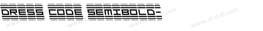 Dress Code SemiBold字体转换